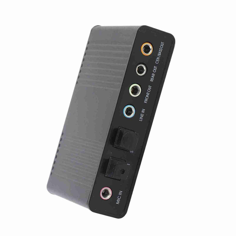6 Channel Sound Card USB,External USB Sound Card Adapter for PC Laptop Audio,External Digital Optical SPDIF Audio Output Adapter for PC