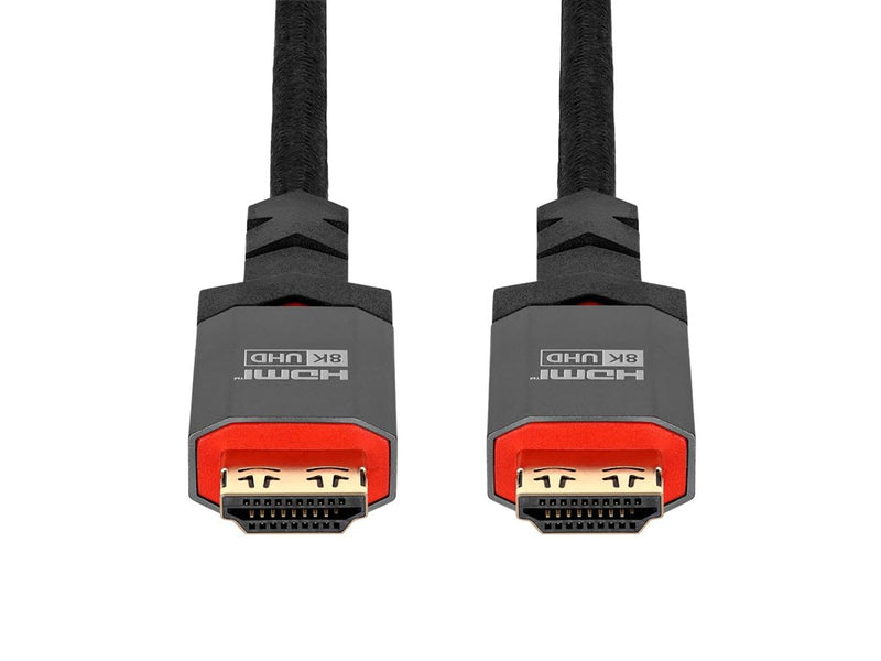 Monoprice 8K Certified Ultra High Speed HDMI Cable - 25 Feet - Black | Braided - HDMI 2.1, 8K@60Hz, 4k@120Hz, 48Gbps, HDR, VRR, CL3 in-Wall Rated