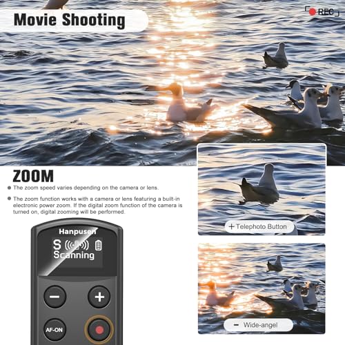 for Sony Rechargeable Wireless Remote Control Camera Shutter Release Black for Sony