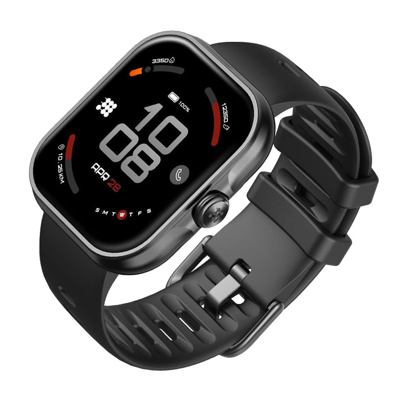 Cubitt Viva Lite Smartwatch, 1.85” AMOLED, Built-in GPS, Bluetooth Calls, VITA AI Assistant, Route Navigation, Compass, 100+ Sports Modes, 3ATM Water Resistant, Offline Music — Obsidian Black