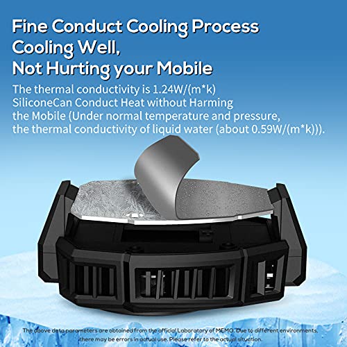 NEVEIKA Phone Cooler, Cellphone Radiator with Dual Semi-Conductor Cooling Chip, Mobile Phones with a Width of 6 to 8 cm for Tiktok Live Streaming, Outdoor Vlog, Mobile Gaming. (Digital Display) Digital display