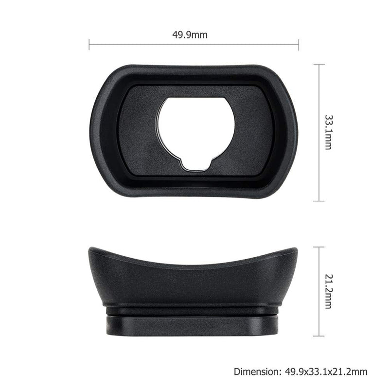 Kiwifotos Long Soft Viewfinder Eyecup Eyepiece for Fuji Fujifilm X-T5 X-T4 X-T3 X-T2 X-T1 X-H1 X-H2 X-H2S XT5 XT4 XT3 XT2 GFX 50S II GFX100S GFX100 Camera,Replace Fujifilm EC-XT L,EC-GFX,EC-XHW Eyecup Fujifilm EC-XT L Replacement