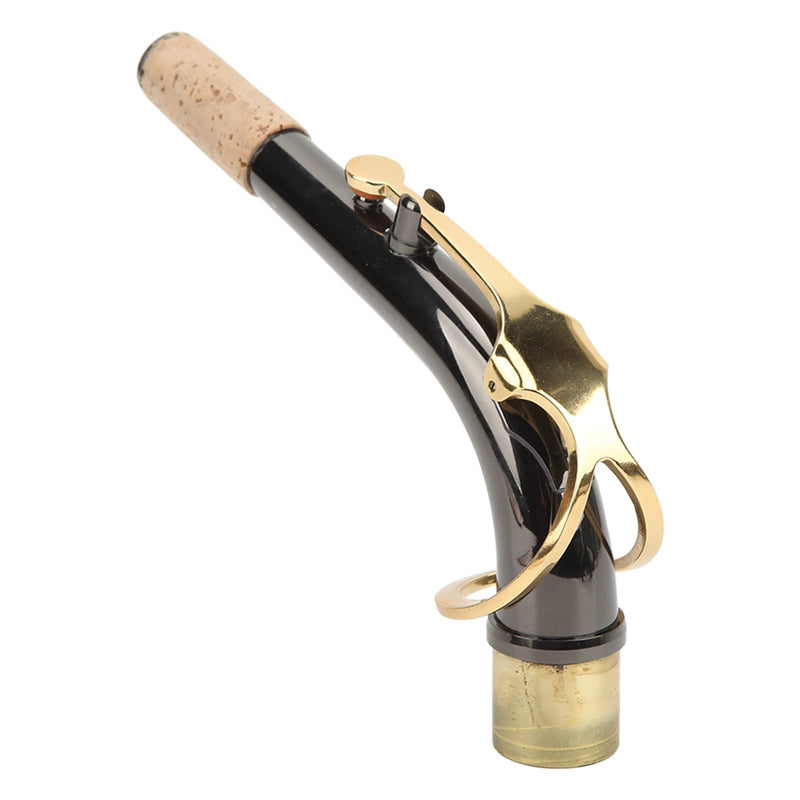 Sax Bend Neck Metal Cork Saxophones Accessory Black Plated for Alto Saxophone
