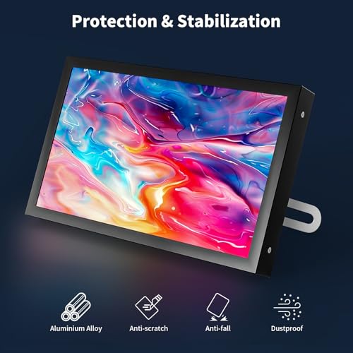 CUQI 7 Inch Small Monitor, 1024×600 IPS Mini Monitor with Built-in Speakers/HDMI/VGA/AV Input for Raspberry Pi, Laptop, PC, TV, DVD, CVBS