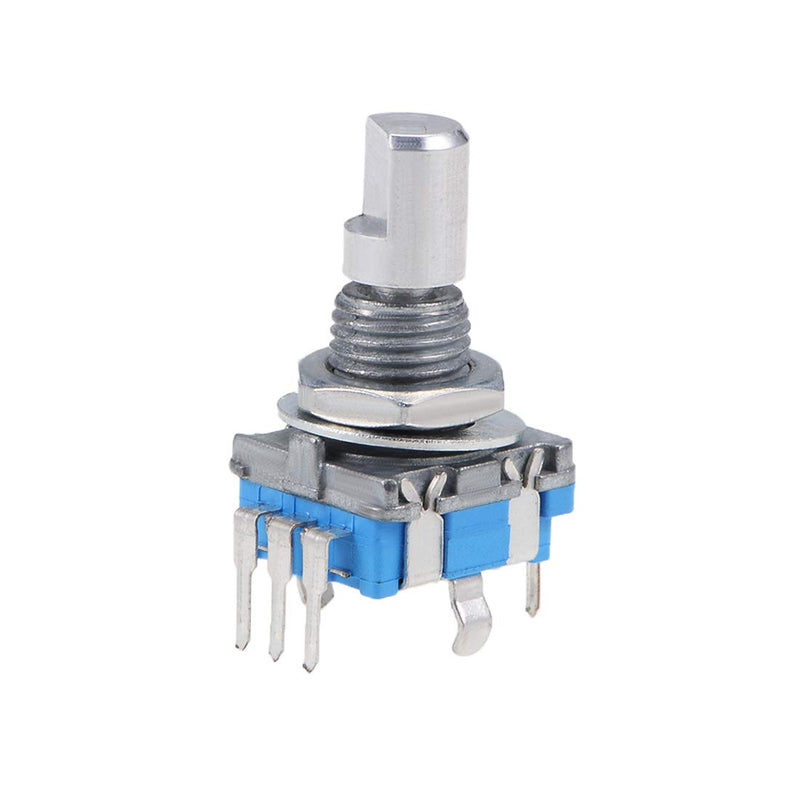 sourcing map 360 Degree Rotary Encoder Code Switch Digital EC11 7 Pins 15 mm D-Shaft Pack of 2