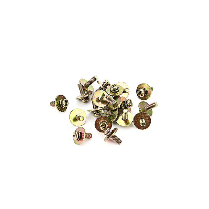 Alnicov 20pcs Metal Drum Set Lug Claw Hook Mount Screws With Washer for Snare/Tom/Bass Drum Lugs