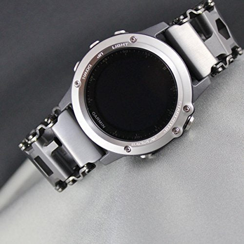Link- watch adapter compatible with LEATHERMAN TREAD LT - Black (compatible with Apple watch 44mm/ 42mm, Black, TREAD LT)