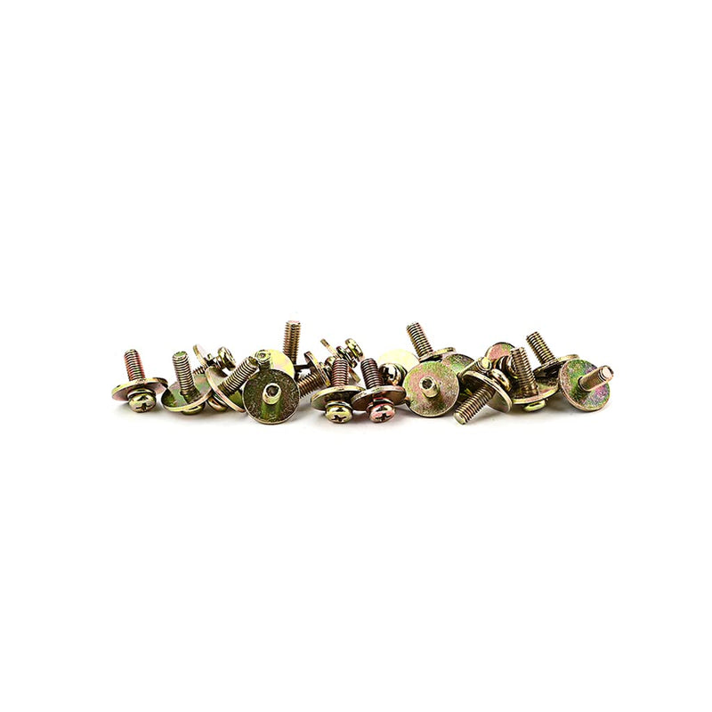 Alnicov 20pcs Metal Drum Set Lug Claw Hook Mount Screws With Washer for Snare/Tom/Bass Drum Lugs