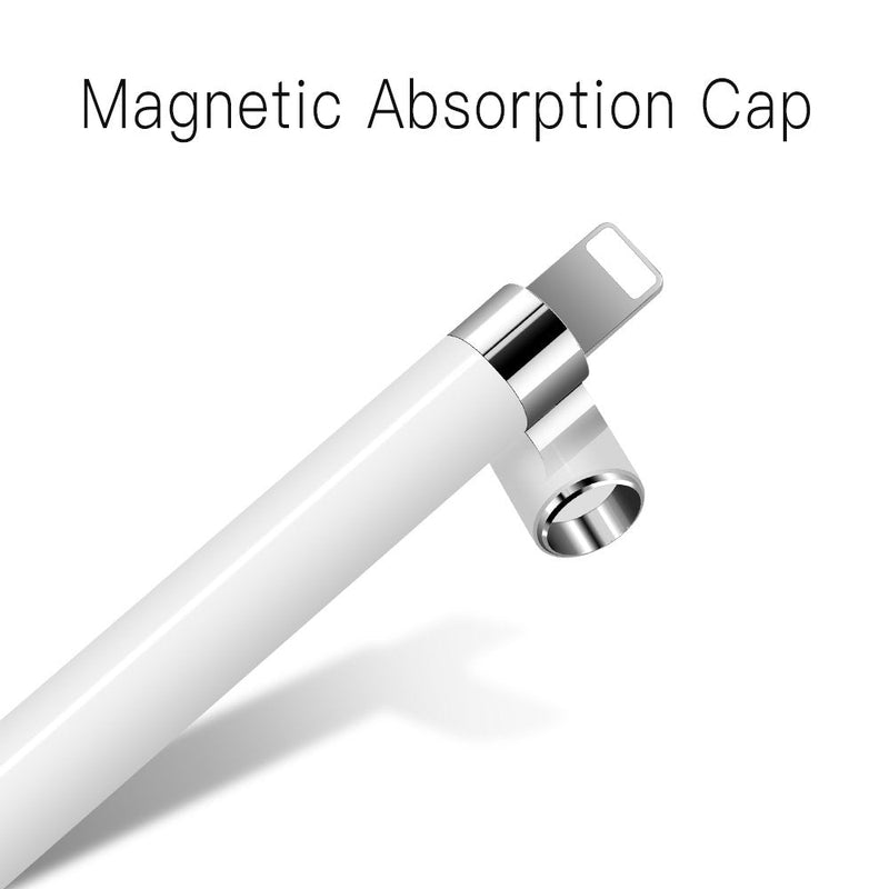 TITACUTE Replacement for Apple Pencil Cap iPencil Magnetic Cap for Apple Pen Stylus for iPad Pro 10.5 inch 12.9 inch 9.7 inch White