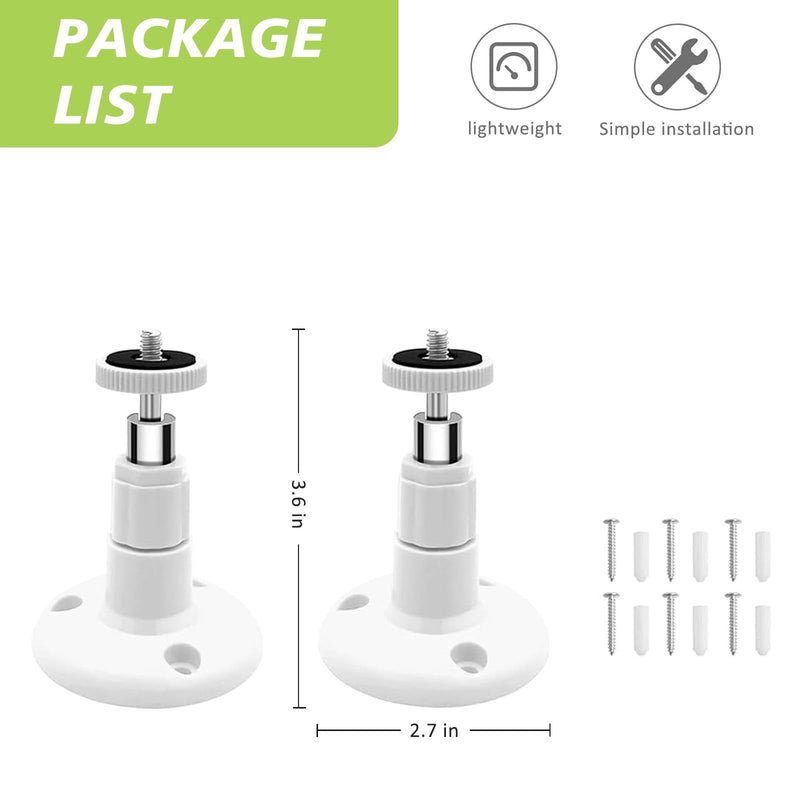 2 Pack Wall Mount Compatible with Wyze Cam Pan V3, Indoor and Outdoor Security Mount for Wyze Cam Pan, Wyze Cam Outdoor and Other Camera with Same Interface