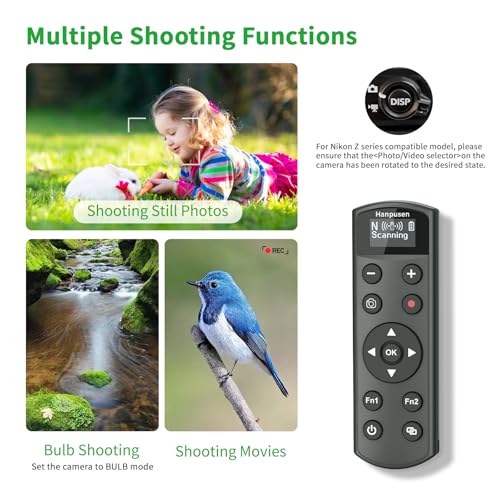 for Nikon Rechargeable Shutter Release,Wireless Camera Remote Control Rechargeable for Nikon