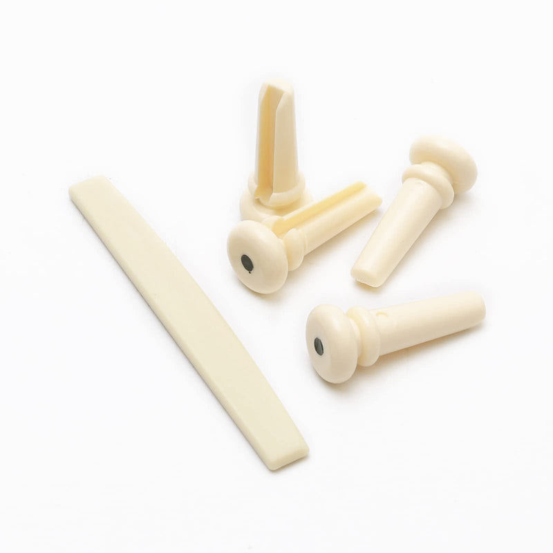 [AUSTRALIA] - Acoustic Guitar Bridge Nut with 4pcs Guitar Bridge Pins for 4 String Bass Part Replacement 