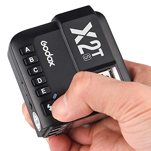 Godox X2T-S TTL Wireless Flash Trigger with Bluetooth Connection for Sony, 2.4G HSS 1/8000s,5 Separate Group Buttons &Quick Lock Hot-Shoe & LCD Display