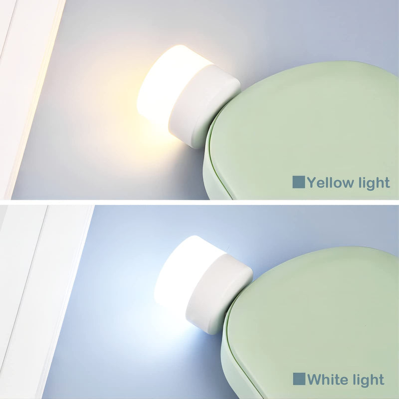 DASITON Plug in LED Night Light Mini USB LED Light Flexible USB LED Ambient Light Mini USB LED Light, LED Portable car Bulb, Indoor, Outdoor, Reading, Sleep (4 Warm Light) 4 Warm Light
