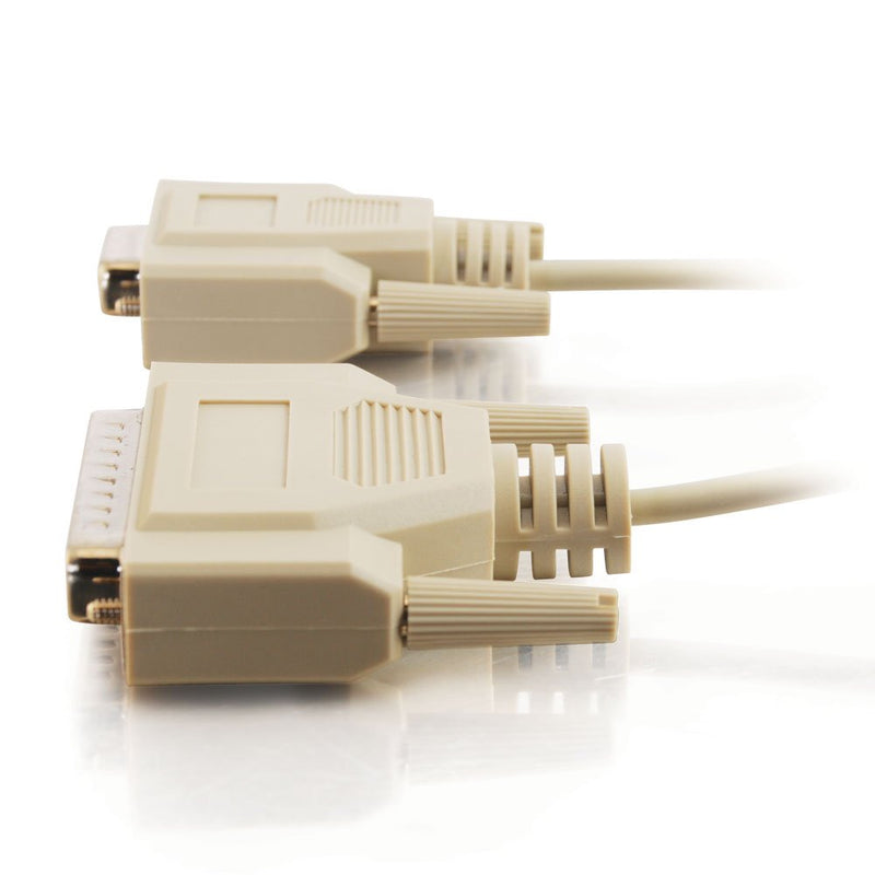 [AUSTRALIA] - C2G/ Cables To Go C2G 03019 DB25 Male to DB9 Female Serial RS232 Null Modem Cable, Beige (6 Feet, 1.82 Meters) 