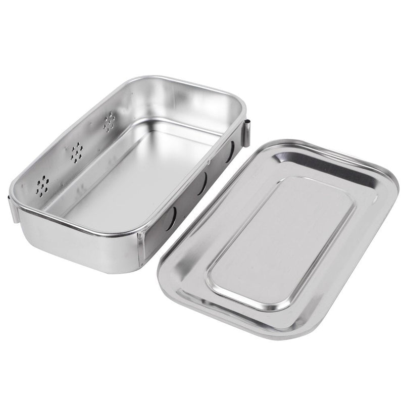 304 Stainless Steel Medical Sterilizer Box Surgical Instruments Storage Boxes for Professional Surgery, Veterinarians, Beauty Salon, Dentist Use (6 Inch (with Holes)