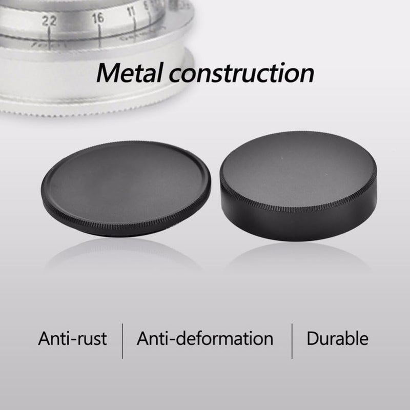 [AUSTRALIA] - Metal M39 Body Cap and Rear Lens Cap Set, CNC Machined Aluminum Alloy Camera Front Body & Lens Rear Cover for Leica Thread Mount (LTM) L39 M39 39mm Screw Mount (LSM) Cameras Lenses (Black) Body Cap+Rear Lens Cap Set Black 