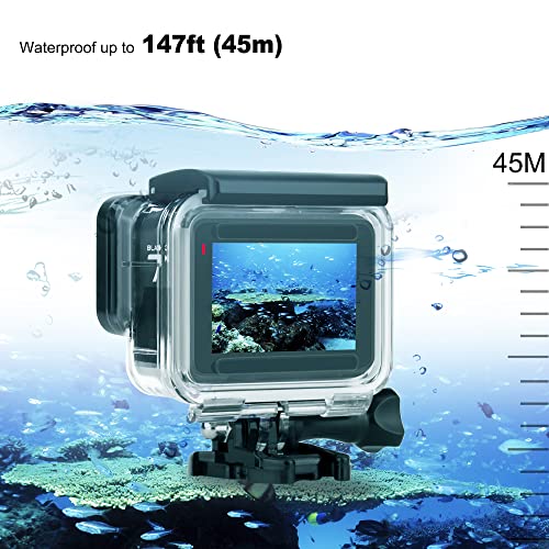 GEPULY Waterproof Case with Filters for GoPro Hero 5 6 7 Black Hero (2018) Waterproof Case+4 Filters for Hero 5/6/7 Black