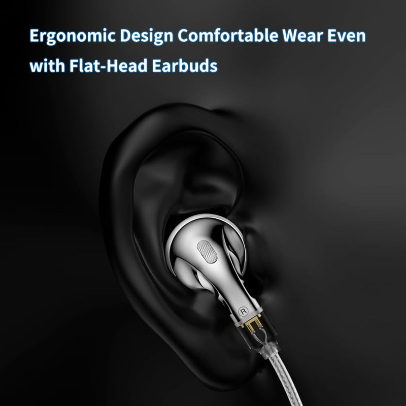Fanmusic TRN Seahorse Pro Flagship 14.2mm Large Dynamic Driver Flat-Head Earbuds in-Ear Earphones with 0.78 2pin Replaceable Cable (3.5mm) 3.5mm