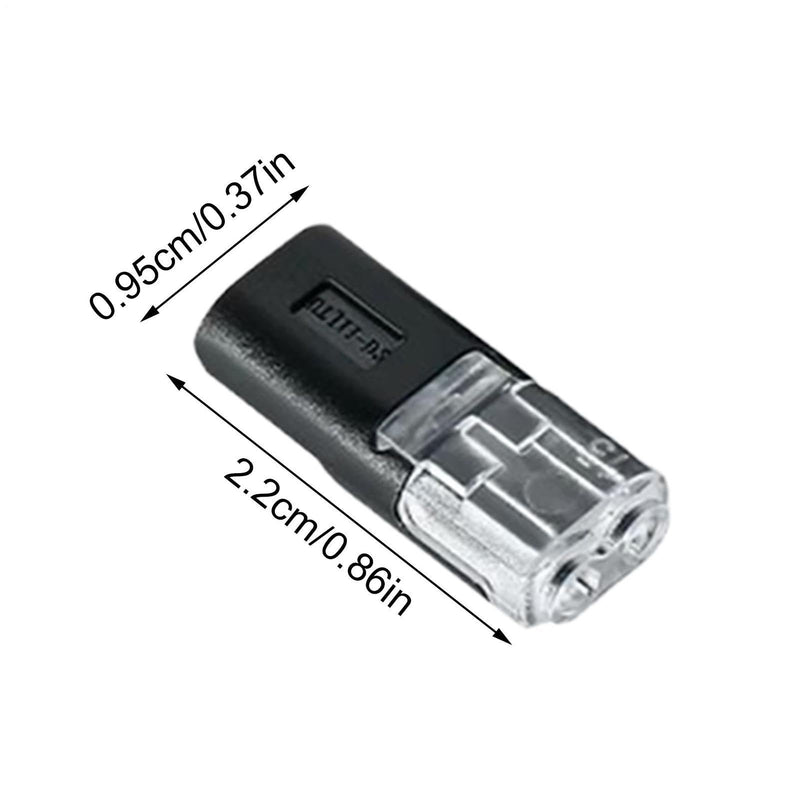 30 Pieces No Stripping Adapter | Automotive LED Solderless Quick-Insert 2-Pin D2 Plug Terminal Connector, LED Connector for Automotive Car Modification Home Improvement