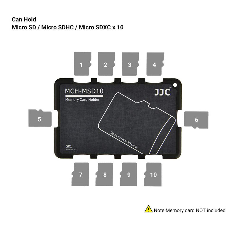 10 Slots Micro SD Card Case Holder Storage Organizer, Ultra Slim Credit Card Size Lightweight Portable TF MSD Memory Card Storage 10 Micro SD Card Slots