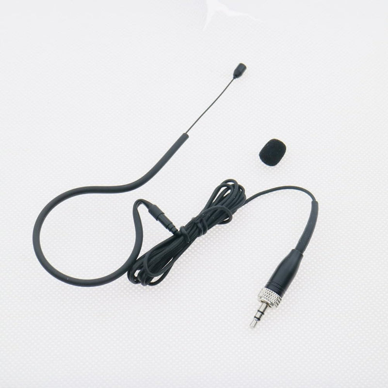 Single earset Headset Microphone for Sennheiser EM100 G2 G3 G4 Wireless HeadMic BeltPack System Omni-Directional Mics B20-Black