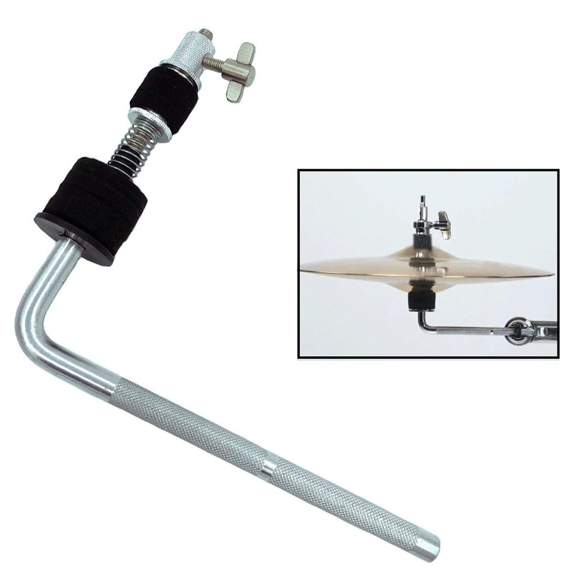 Cymbal Arm Cymbal Attachment Compatible with Hi-Hat Cymbal Closed Hi-Hat Arm Cymbal L-Arm Rod 11mm Diameter Cymbal Boom Arm for Drum Set Percussion Instruments Hardware Accessories