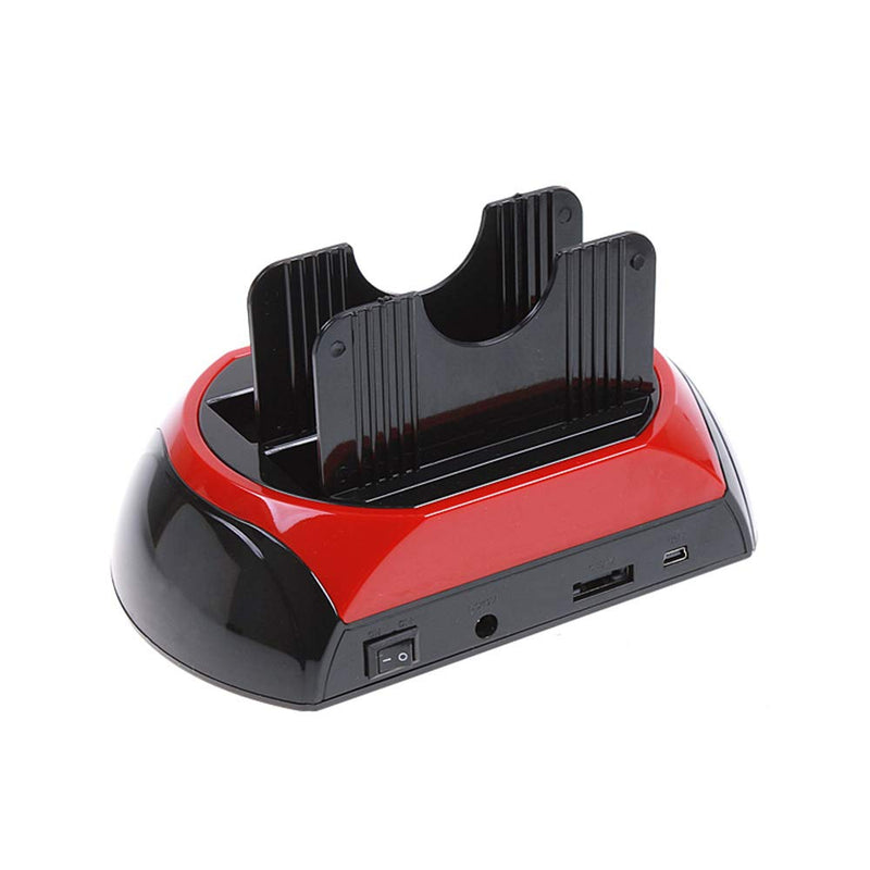 Multifunctional Hard Disk Base 2.5/3.5 inch IDE/SATA Mobile Hard Disk Base Dual-bay HDD Docking Station US Plug