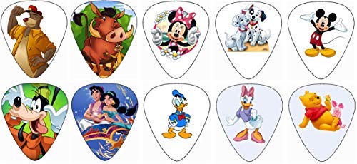 Classic Cartoon Guitar Picks (10 Medium Picks in a packet)