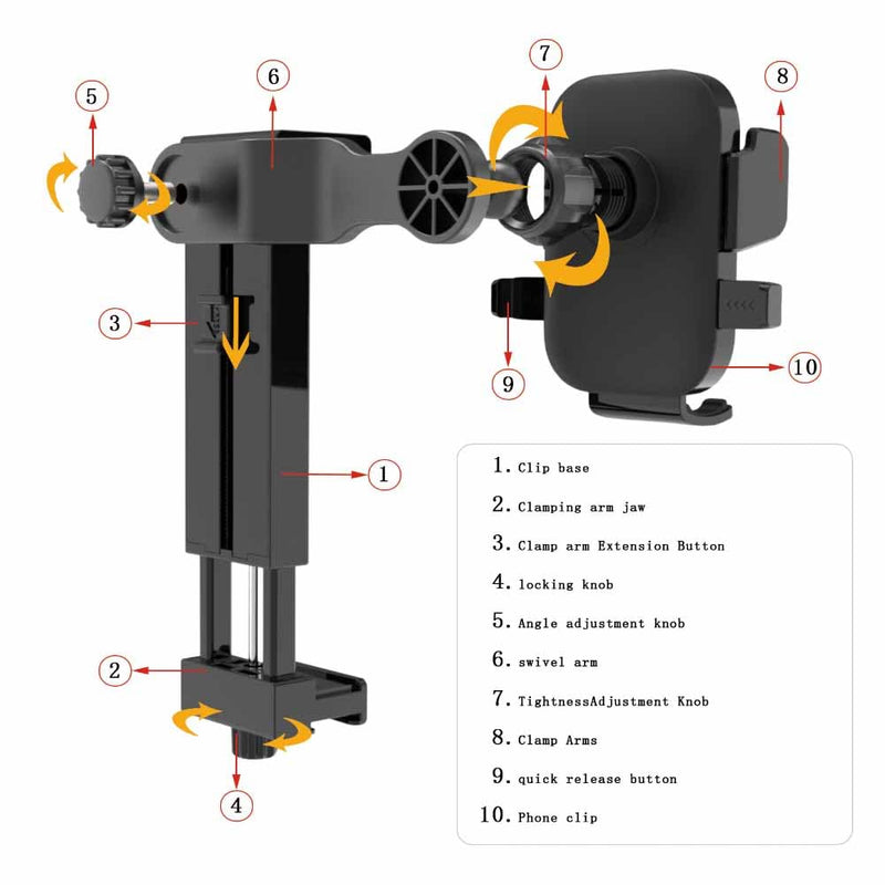Adjustable Tesla Phone Mount Car Phone Holder for Model 3 and Model Y, No Glue Required,Center Console Display iPhone Holder, Touchscreen Phone Mount for Tesla Fits for All Phone(Black)