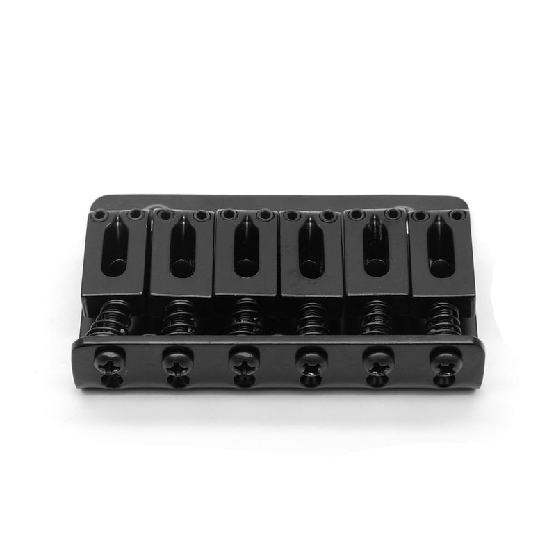 65MM Metal Fixed Hardtail Saddle Bridge Top Load Guitar Tailpiece For 6 string electric guitar or strat guitar (Black) Black