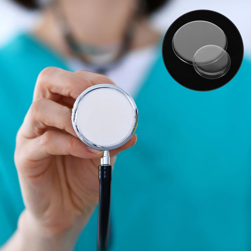 Healeved 2 x Stethoscope Membrane Accessories Replacement for Paediatric and Adult Stethoscopes Durable and Precise Diaphragms for Optimal Auscultation Easy Installation and Compatibility