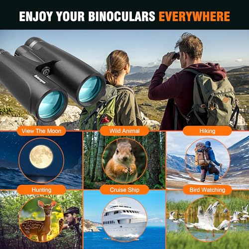 12x54 Binoculars for Adults High Powered - Large Eyepiece & Waterproof