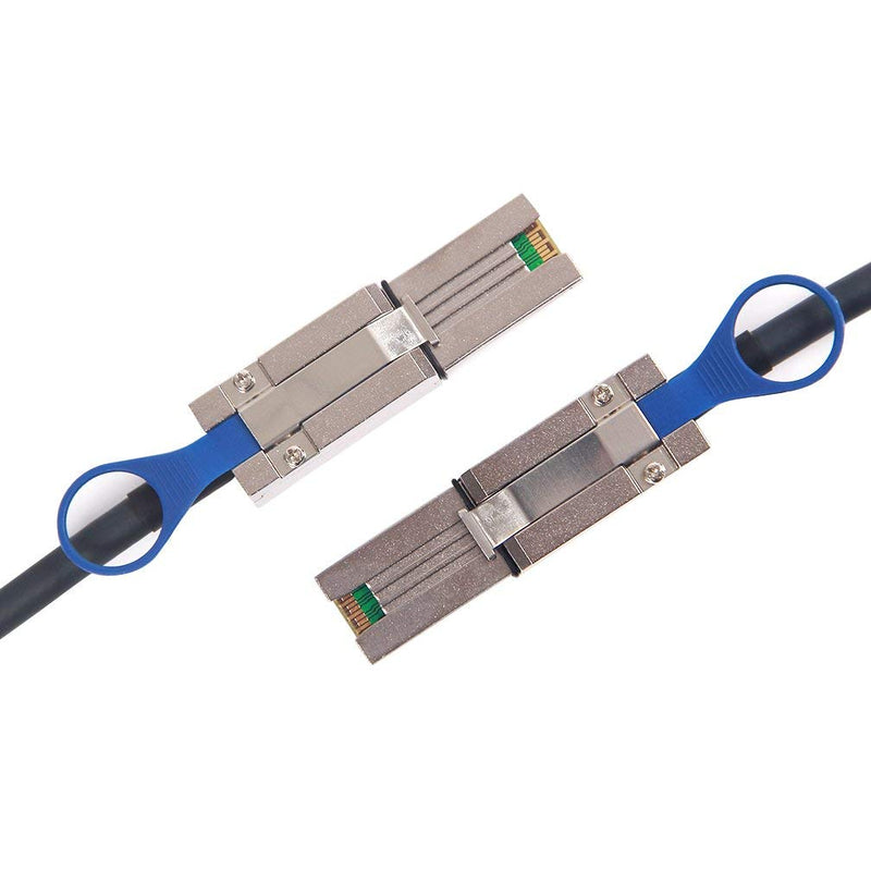 [AUSTRALIA] - SFF-8088 to SFF-8088 External Mini SAS HD Cable, 3G/6Gbps SAS2.0 26Pin Hybrid Cable Attached SCSI for Raid Systems, DAS, External Storage Systems and Servers, 100-Ohm, 2-m(6.6ft) SFF-8088 to SFF-8088 2m 1 
