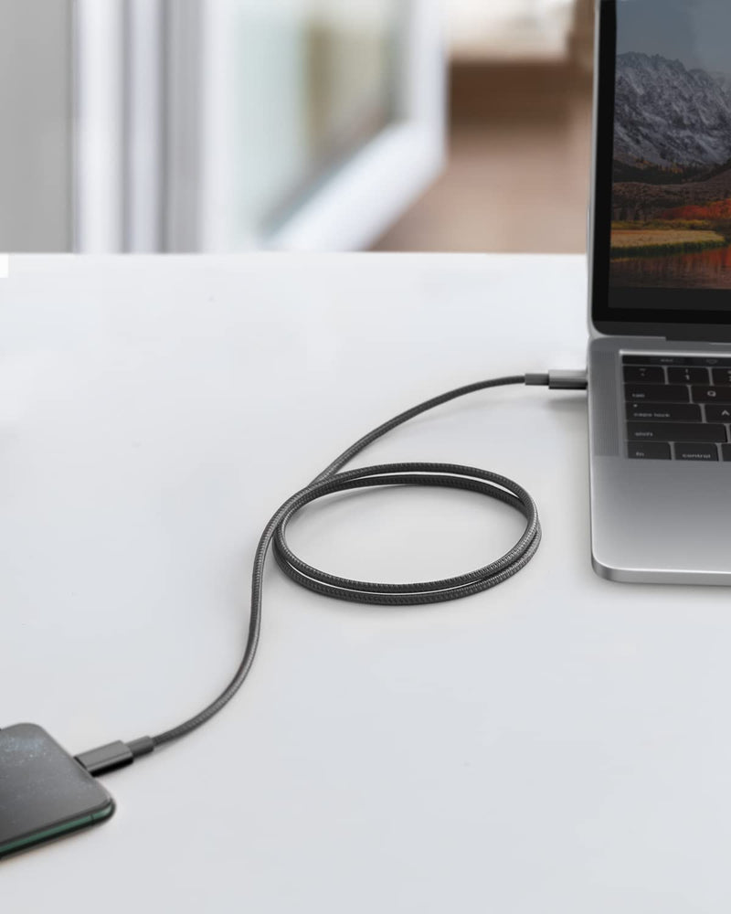 Anker New Nylon USB-C to Lightning Charging Cord for [3.3ft MFi Certified] for iPhone 13 13 Pro 12 Pro Max 12 11 X XS XR 8 Plus, AirPods Pro, Supports Power Delivery (Black) (Pack of 2) 3.3 feet (Pack of 2) Black