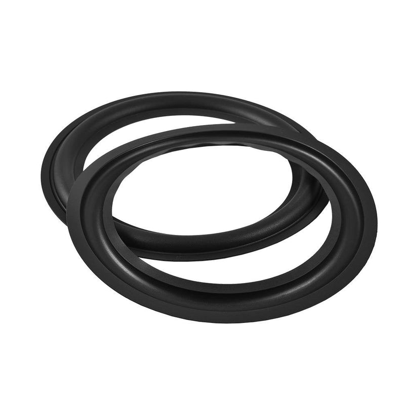 Yoidesu 2pcs Black Color 8 inch Rubber Speaker Surround Rings Replacement Parts for Speaker Repair or DIY,Perforated Rubber Speaker Foam Subwoofer Surround Foam Replacement Parts
