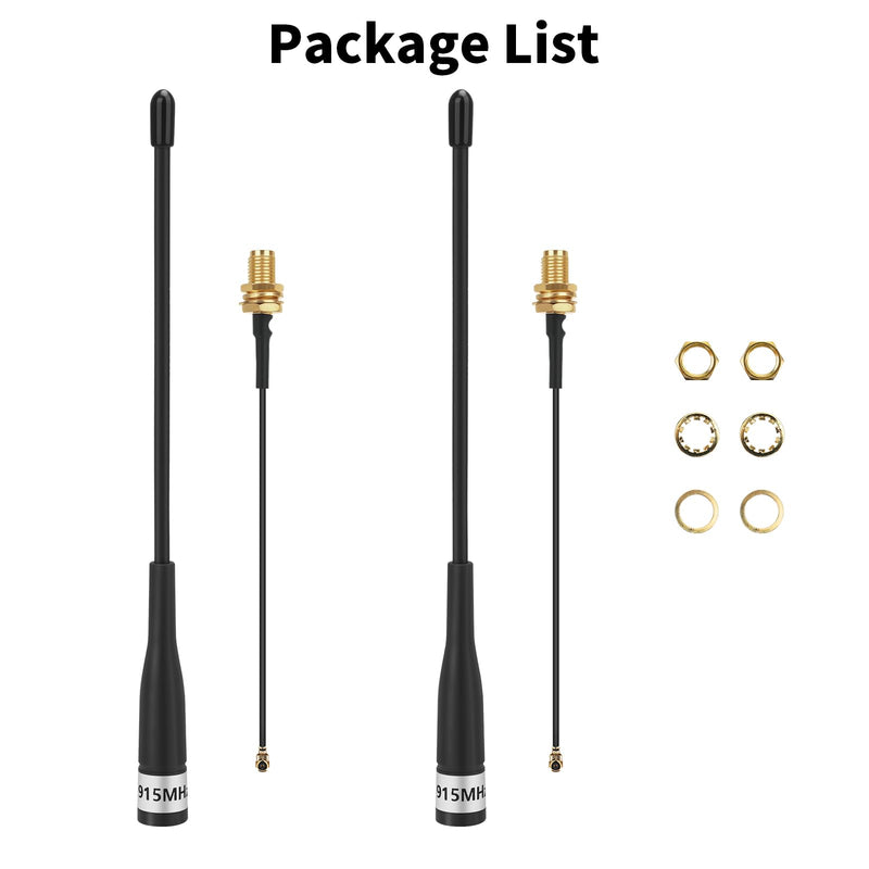 [AUSTRALIA] - 2Pcs 915MHz LoRa Antenna 10dBi Gain for Meshtastic Long Range Soft Whip Antenna 19cm Omni SMA Male with Cable Extension Cord Black 2pcs-19cm 