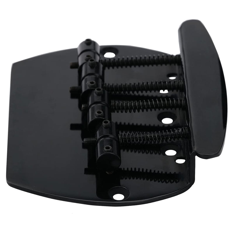 Musiclily Pro 57mm 4-String Bass Bridge for Music Man Style Bass Replacement, Black