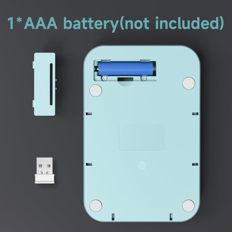 [AUSTRALIA] - MOFII Wireless Number Pads - Blue Numeric Keypad 18 Keys USB 2.4G Round Keycap Colorful Extensions Keypads, Financial Accounting Portable Numpad 10 Key for Laptop/PC/Notebook/Surface Pro 