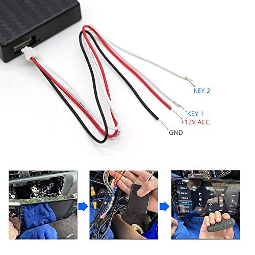 Car DVD GPS Player Wireless Remote Controller, Steering Wheel Remote Control Button for Car Navigation DVD 2 din Radio Bluetooth Steering Control
