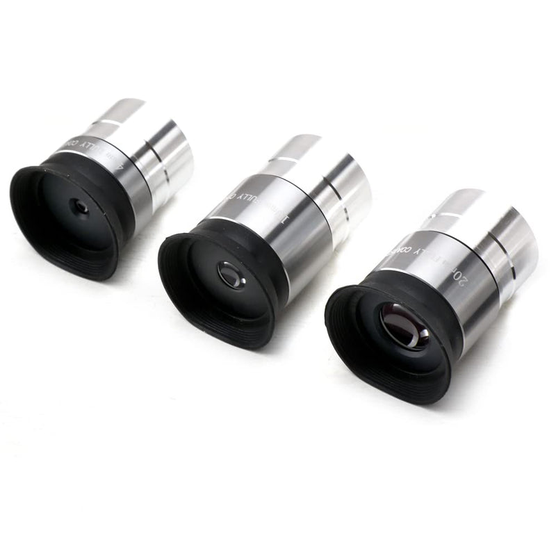 Eyepiece Set for Telescope - Multi-Coated Optical Lens - 1.25 inch Telescope Eyepiece - The Upgraded Eyepiece Comes with a Soft Eyecup [4mm, 10mm, 20mm Eyepiece Set] 4mm, 10mm, 20mm Eyepiece Set