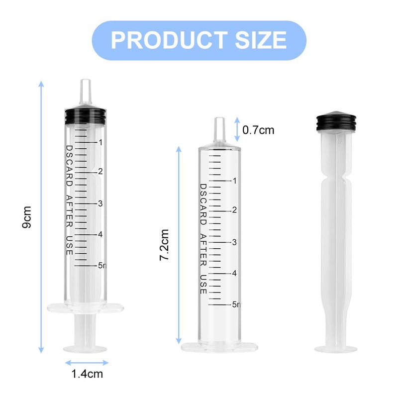 [AUSTRALIA] - OFFCUP Syringe Set with Blunt Needle, 10 Pieces Syringe 5 ml and Cannula, Plastic Tube Disposable Syringes Plastic Syringe for Liquids, Hobby, Model Making and DIY 10 pieces, 5 ml 