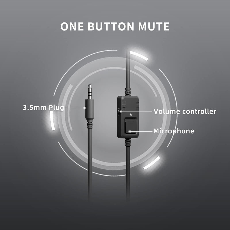 [AUSTRALIA] - SOMIC Stereo Gaming Headset with Mic for PS4, PS5, Xbox One, PC, Mobile Phone, 3.5MM Sound Detachable Cat Ear Headphones Lightweight Self-Adjusting Over Ear Office Headphones G951S Black 