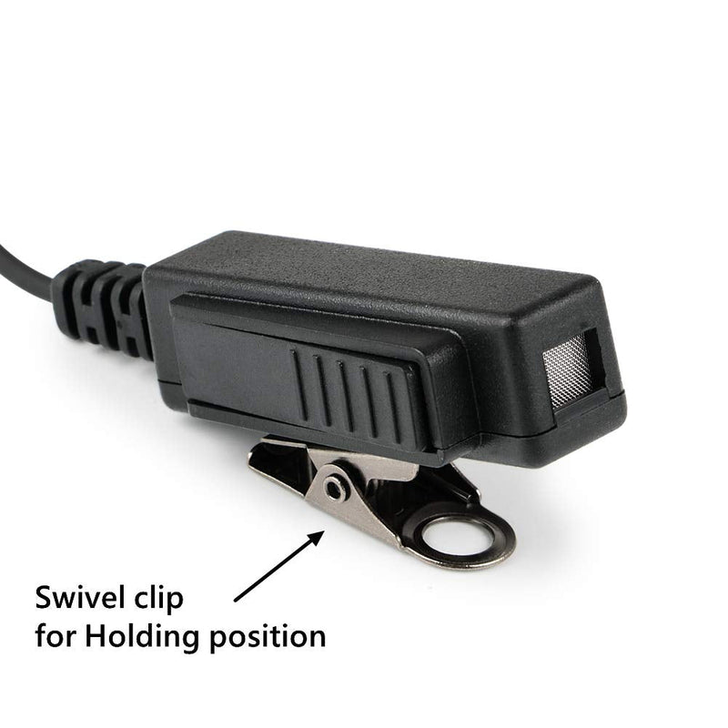 [AUSTRALIA] - Earpieces for Motorola Walkie Talkies with Mic 2 Pin Acoustic Tube Headset and PPT for CP200 GP2000 XU1100 PRO1150 MU12 (2 Pack) 