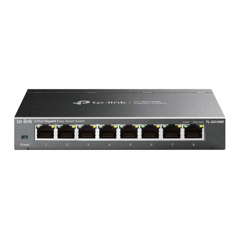 TP-Link 8 Port Gigabit Switch | Easy Smart Managed | Plug & Play | Desktop/Wall-Mount | Sturdy Metal w/ Shielded Ports | Support QoS, Vlan, IGMP and LAG (TL-SG108E) | Plug & Play, Desktop/Wall Mount, Sturdy Metal w/Shielded Ports, Support QoS, VLAN, IG...