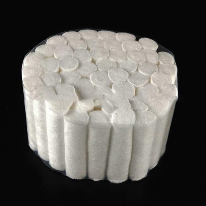 TingHaoO 50 White Tooth Cotton Rolls Highly Absorbent Non-Sterile Dentists