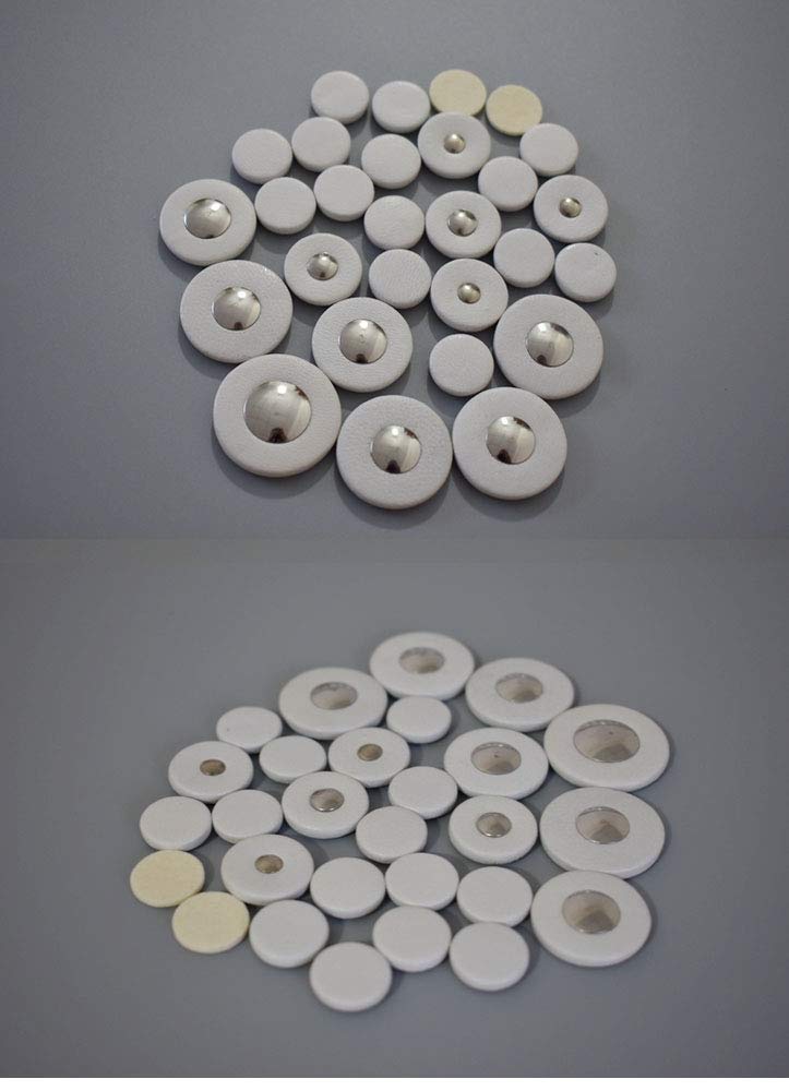 28 Pieces Clarinet Pads Replacement Set Bass Clarinet Woodwind Instrument Pads White 16MM-30.6MM