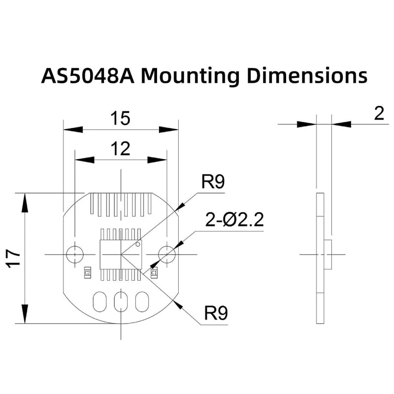 Oumefar AS5048A Magnetic Encoder I2C Interface 14-Bit Encoder Magnetic Encoder PWM SPI Interface Encoder for Brushless Motor, #311