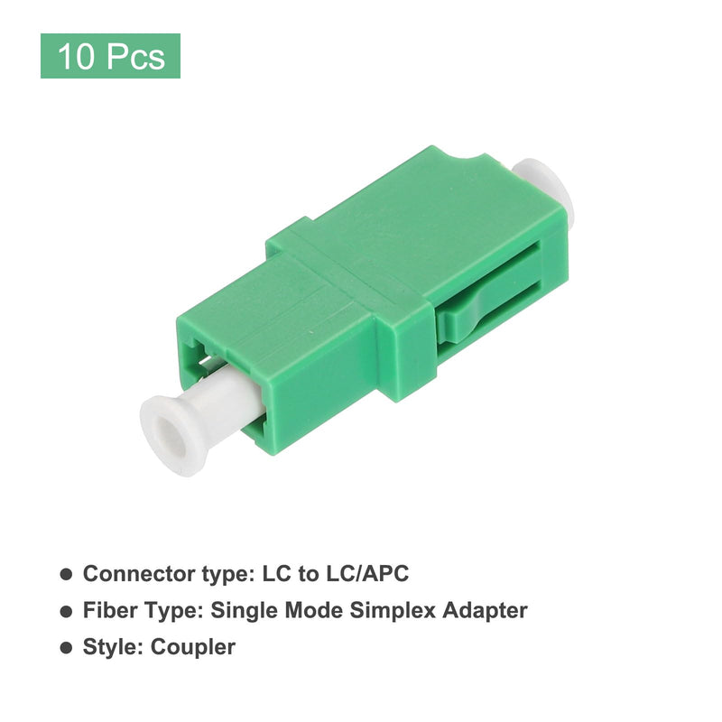 QUARKZMAN Fiber Optical Coupler LC to LC/APC Single Mode Simplex Adapter LC-LC/APC Network Internet Connection Pack of 10