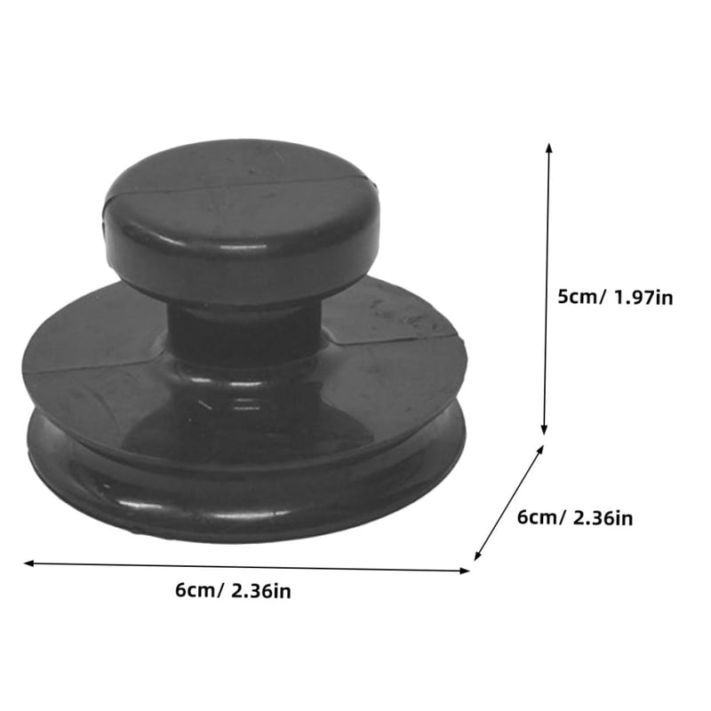 Mikinona 3Pcs Suction Cup Handle for Sound Bowl Meditation Singing Bowl Lifting Cups Suction Cups for Chakra and Sound Therapy 6.00X6.00X5.00CM Black